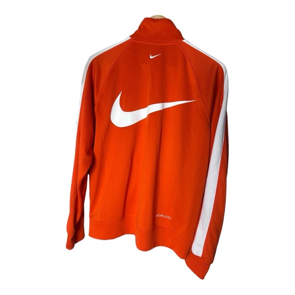 Nike Men’s 1972 Double Swoosh Track Jacket Full Zip Size Medium Orange White - Picture 3 of 4